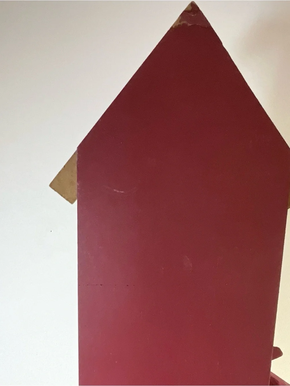 VTG Wooden Welcome Cardinal Birdhouse With Christmas Tree Underneath